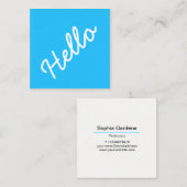 ハロー – スクエア – スカイブルー スクエア名刺 (正面/裏面)