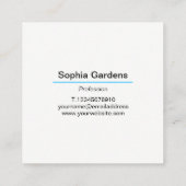 ハロー – スクエア – スカイブルー スクエア名刺 (裏面)