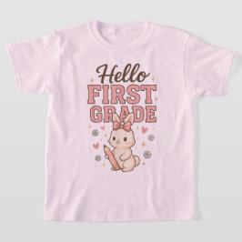 ハロー・セカンド・グレード・コケット・リボン・先生・女子 Tシャツ
