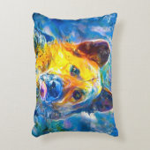 ハロー:ドイツの羊飼いのポートレート アクセントクッション (正面(垂直))