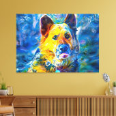 ハロー：ドイツの羊飼いのポートレート キャンバスプリント (インサイチュ (リビング))