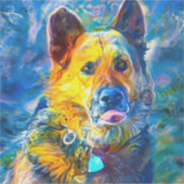 ハロー：ドイツの羊飼いのポートレート シール (正面)