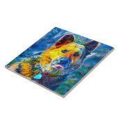 ハロー：ドイツの羊飼いのポートレート タイル (側面)