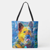 ハロー：ドイツの羊飼いのポートレート トートバッグ (裏面)