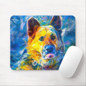 ハロー:ドイツの羊飼いのポートレート マウスパッド (マウス)