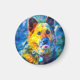 ハロー：ドイツの羊飼いのポートレート マグネット