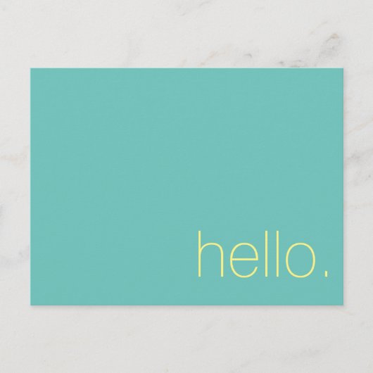 ハロー、ハガキ。 ポストカード (正面)