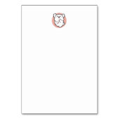 ハロー！ – ハッピーホワイトドッグ漫画デザイン テーブルナンバー (裏面)