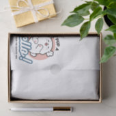 ハロー！ – ハッピーホワイトドッグ漫画デザイン 薄葉紙 (ギフト)