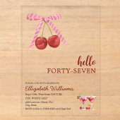 ハロー フォーティーセブン マーティニ バースデーパーティー アクリル招待状 (正面)
