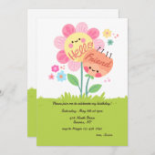 ハロー フレンド バースデー パーティー ご招待 招待状 (正面/裏面)