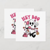 ハロー・ブー - グルービー・ゴースト・ハロウィン 招待状 (正面/裏面)