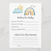 ハロー ベイビー 誕生の願いカード 招待状 (正面)