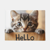 ハロー ワード 猫 ドアマット (正面)