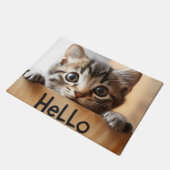 ハロー ワード 猫 ドアマット (アングル)