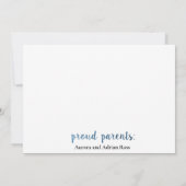 ハロー・ワールド！ベイビー・ボーイ誕生のお知らせ 招待状 (裏面)