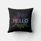 ハロー(数々の言葉)枕 クッション (裏面)