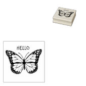 ハロー、（昆虫）オオカバマダラ、モナーク蝶 ラバースタンプ (押印)