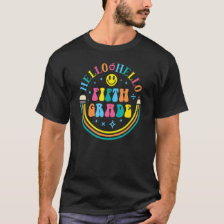 ハロー 5年生 鉛筆 五年生 先生 新学期 Tシャツ