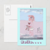 ハロー – kleine Sustse + Teddy postkarte ポストカード (正面/裏面)