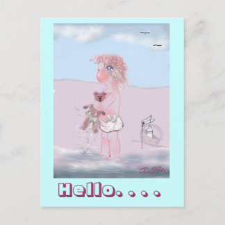 ハロー – kleine Sustse + Teddy postkarte ポストカード