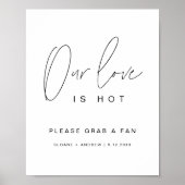 ハロー Our Love Is Hot ウェディング ファン サイン (正面)