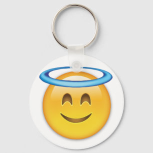 ハローEmojiの微笑の顔 キーホルダー
