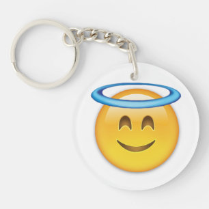 ハローEmojiの微笑の顔 キーホルダー