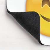 ハローEmojiの微笑の顔 マウスパッド (コーナー)