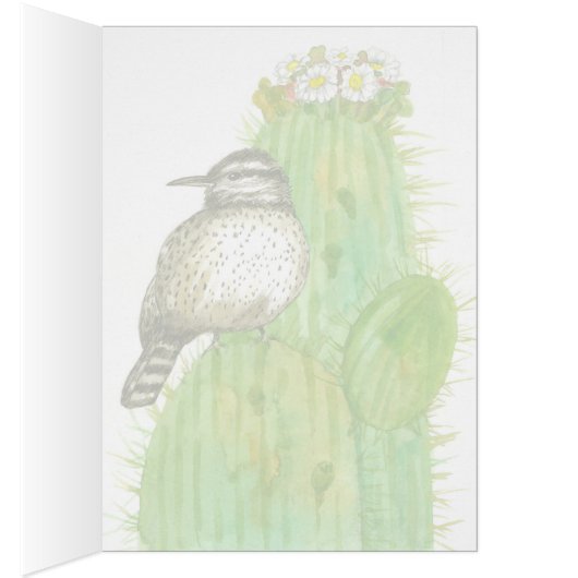 ハローfrom Arizona Cactus Wren Saguaro (内側 (右))