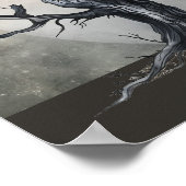 ハロ不気味ウィーンツリーとレイヴンとこうもり ポスター (角)