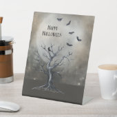 ハロ不気味ウィーンツリーとレイヴンとこうもり 台座サイン (インサイチュ)