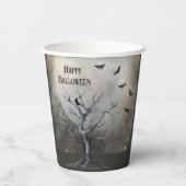 ハロ不気味ウィーンツリーとレイヴンとこうもり 紙コップ (裏面)