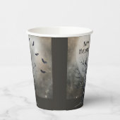 ハロ不気味ウィーンツリーとレイヴンとこうもり 紙コップ (左)