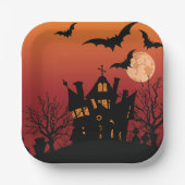 ハロ不気味幽霊のよく出るウィーンナイト ペーパープレート (正面)