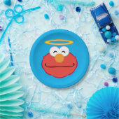 ハロ付きエルモスマイル顔 ペーパープレート (パーティー)