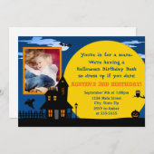 ハロ幽霊のよく出るウィーン誕生日招待状 招待状 (正面/裏面)