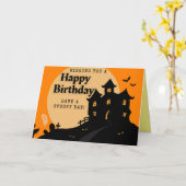 ハロ幽霊のよく出るウィーン誕生日 カード (黄色い花)