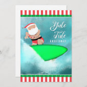 ハワイおもしろいサーフィンビーチクリスマスカード シーズンカード (正面/裏面)