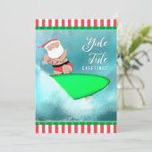 ハワイおもしろいサーフィンビーチクリスマスカード シーズンカード (スタンド正面)