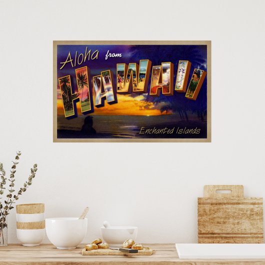 ハワイからのアロハ ポスター (キッチン)