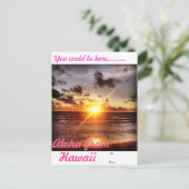 ハワイからのアロハ ポストカード (スタンド正面)