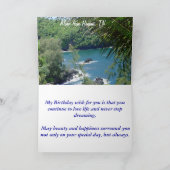 ハワイからのハッピーバースデーの挨拶状の海 カード (内部)