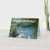 ハワイからのハッピーバースデーの挨拶状の海 カード (正面)