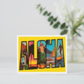 ハワイからの挨拶アロハヴィンテージ旅行 ポストカード (スタンド正面)