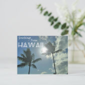 ハワイからの挨拶 – Palm Trees ポストカード (スタンド正面)