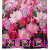 ハワイからハガキ巨大な花シャワーカーテン シャワーカーテン (正面)