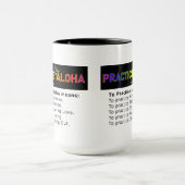 ハワイがアロハシャカつるコーヒーを練習 マグカップ (中央)