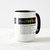 ハワイがアロハシャカつるコーヒーを練習 マグカップ (正面右)