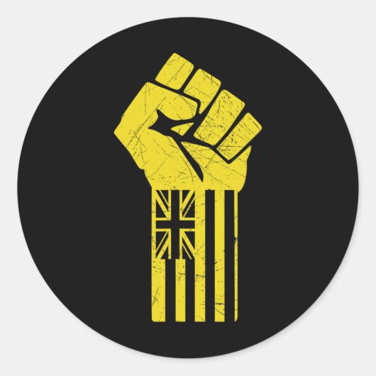 ハワイがカナカマオリ・ケアを守る ラウンドシール (正面)